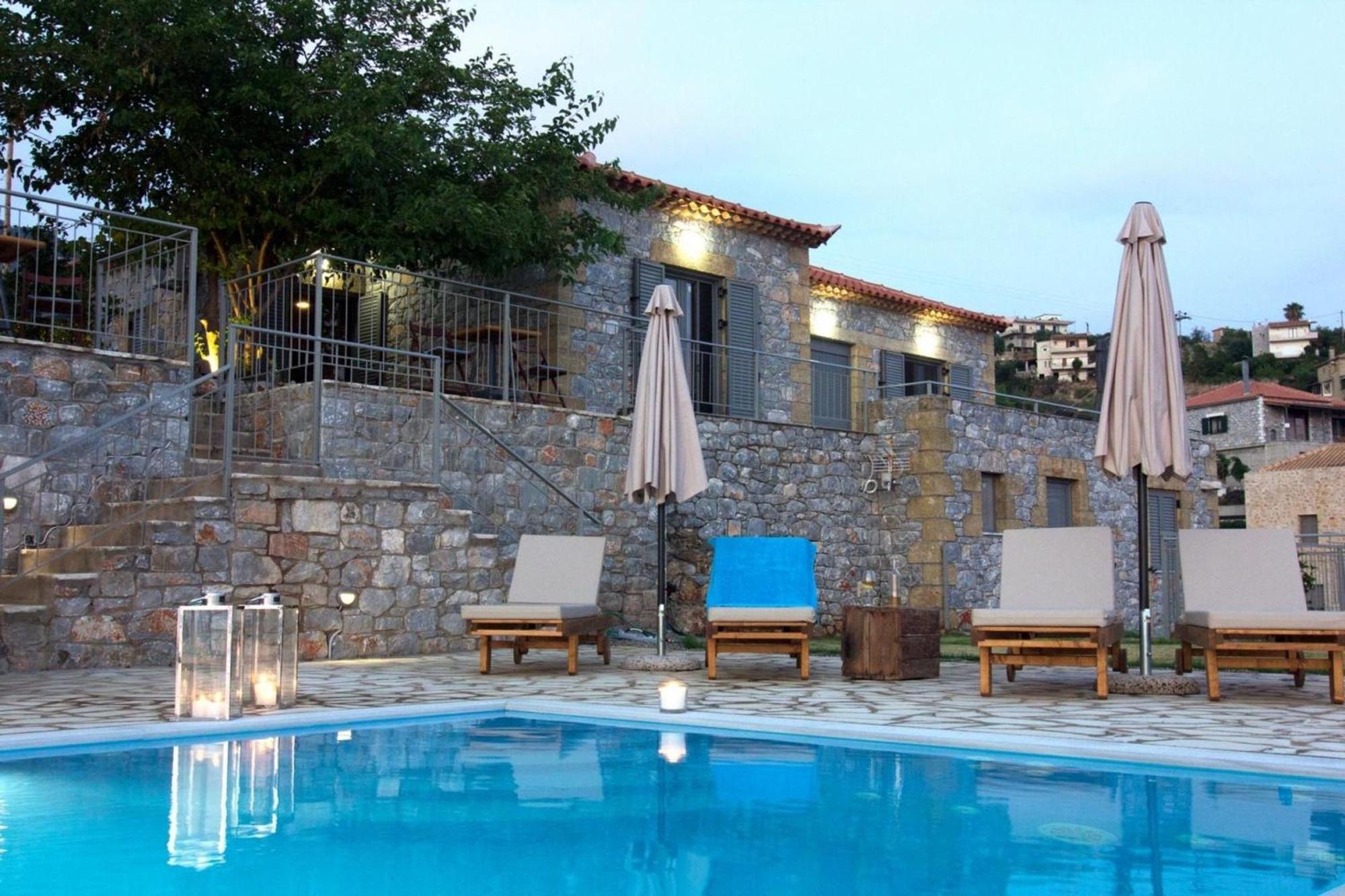 Irini Villa By Elrin Villas Mani Neokhorion  Extérieur photo